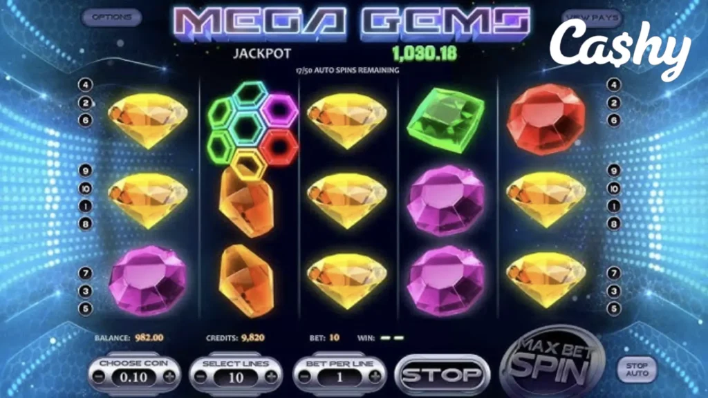 Cashy Mega Gems Gameplay